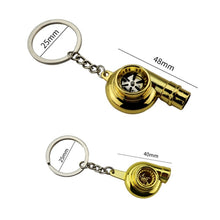 Load image into Gallery viewer, Car Tuning Accessories Turbo Keychain Decorative Pendant, Large Black, Large Gold, Large Bronze, Small Black, Small Gold, Small Green Antique