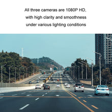 Load image into Gallery viewer, Car HD WIFI Interconnected Triple Camera Driving Recorder, With GPS, WIFI Interconnection, With Right Blind Spot System