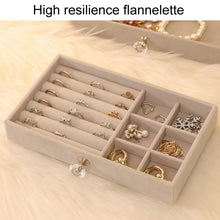 Load image into Gallery viewer, Three-Layer Velvet Dustproof Drawer Earrings Jewelry Storage Box