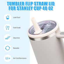Load image into Gallery viewer, For Stanley 40oz Adventure Quencher Transparent Straw Lid Replacement Parts, Green, Rose Red, White, 4pcs /Set Green, 4pcs /Set Rose Red, 4pcs /Set White