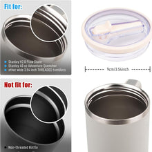 Load image into Gallery viewer, For Stanley 40oz Adventure Quencher Transparent Straw Lid Replacement Parts, Green, Rose Red, White, 4pcs /Set Green, 4pcs /Set Rose Red, 4pcs /Set White
