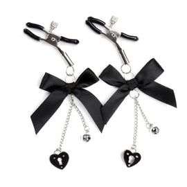 Female Cute Bow Pendant Conditioning Nipple Clips Adult SM Erotic Toys
