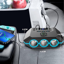 Load image into Gallery viewer, Car Cigarette Lighter One To Three With Switch Voltage Display, TR52