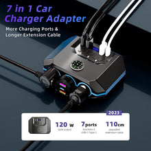 Load image into Gallery viewer, Car Cigarette Lighter One To Three With Switch Voltage Display, TR52