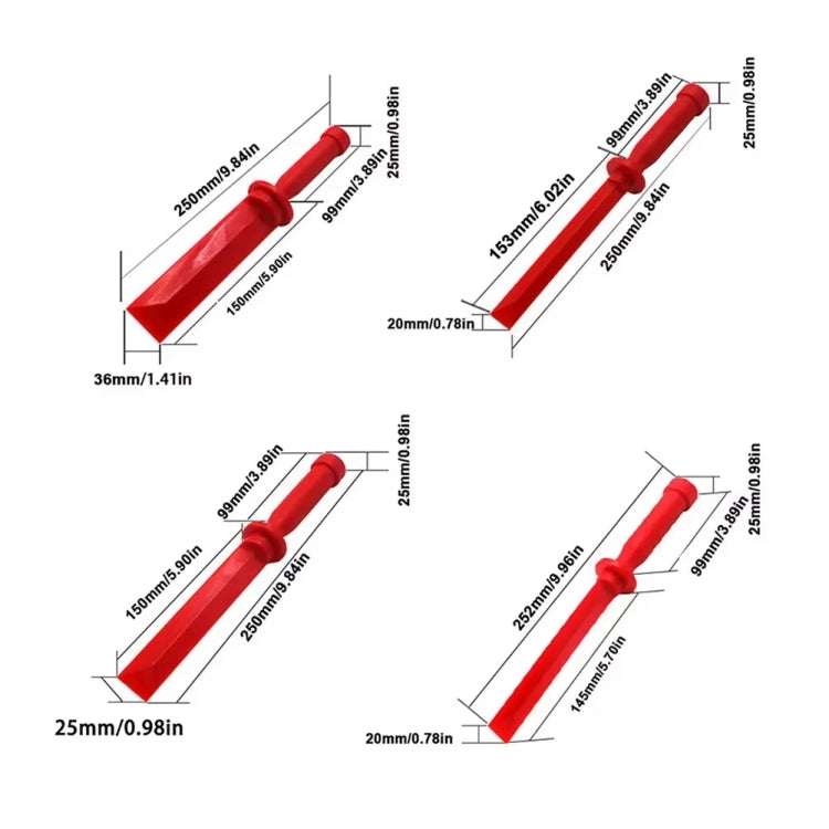 Multi-function Scraper Automobile Tire Sticky Block Removal Tool Tire Repair Scraper, 4pcs /Set Scraper