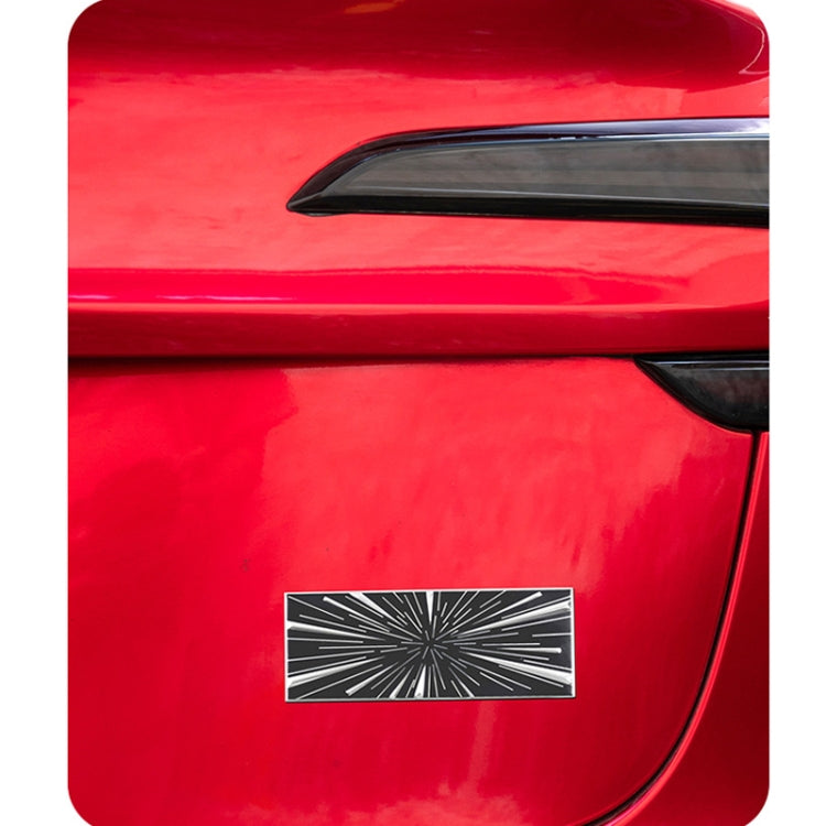 Car Sports Style Decoration Tail Label, Time Tunnel Label Metal, PLAID Tail Label Sticker