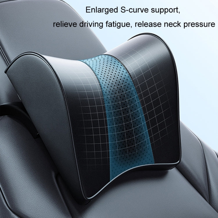 For Tesla Model 3/Y Car Memory Foam Headrest, Microfiber, Leather, Cloth