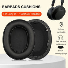 Load image into Gallery viewer, 1pair For Sony WH-1000XM5 Headphone Leather Sponge Cover Earmuffs, Beige, Dark Blue
