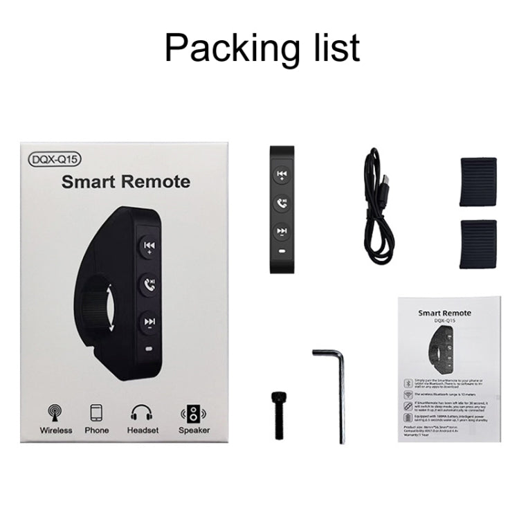 Q15 Motorcycle Riding Wireless Bluetooth Handlebar Control Phone Button Remote Controller, Q15