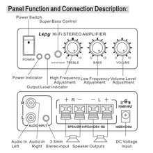Load image into Gallery viewer, Lepy LP-268 DC12V High Fidelity Power Car/Motorcycle Amplifier