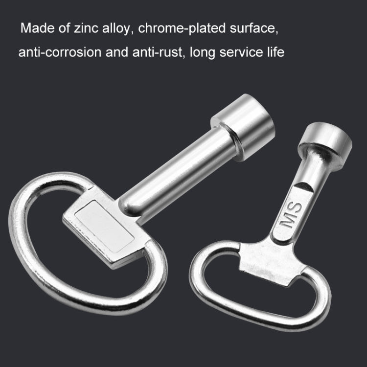 5pcs Water Valve Chassis Triangular Key Wrench, Large, Small