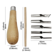 Load image into Gallery viewer, 7pcs /Set Wood Handle Carving Knife Tool Art Combination Set, Carving Knife Tool
