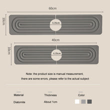 Load image into Gallery viewer, Diatomite Absorbent Mat Fast Drying Stone Kitchen Bathroom Faucet Sink Drainage Mat, 40x10cm+10x10cm, 60x10cm+10x10cm