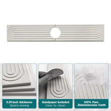 Load image into Gallery viewer, Diatomite Absorbent Mat Fast Drying Stone Kitchen Bathroom Faucet Sink Drainage Mat, 40x10cm+10x10cm, 60x10cm+10x10cm