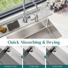 Load image into Gallery viewer, Diatomite Absorbent Mat Fast Drying Stone Kitchen Bathroom Faucet Sink Drainage Mat, 40x10cm+10x10cm, 60x10cm+10x10cm