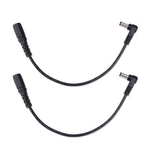 Load image into Gallery viewer, 2pcs DC 5.5 x 2.1mm Straight To Bend Adapter Cable Male To Female Power Cord Extension Cord, B1-2