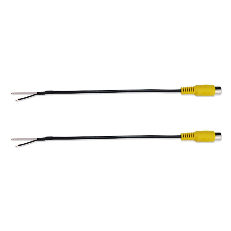 2pcs Car Single AV Audio Cable Lotus Connector RCA Stereo Wire With Shield