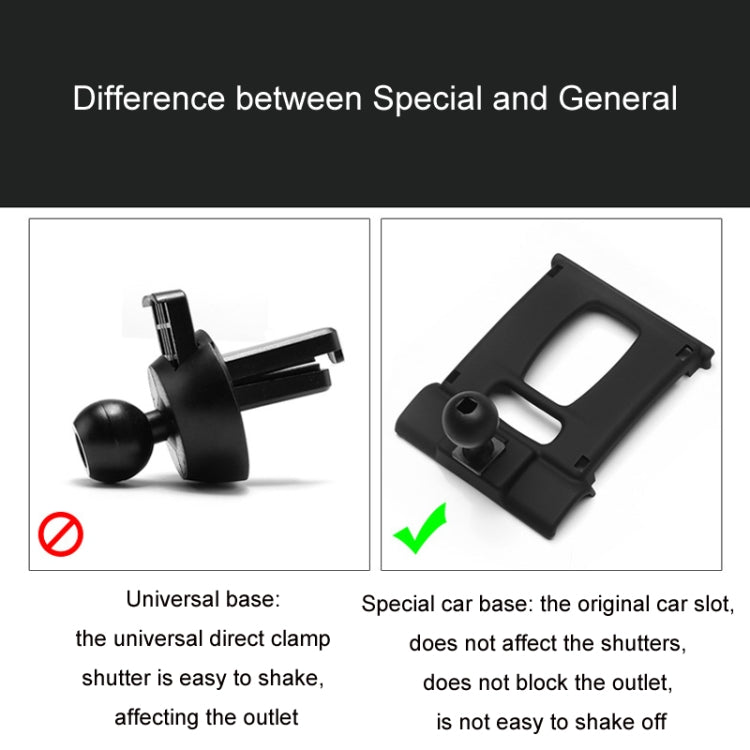 For BMW Car Air Outlet Modified Mobile Phone Holder Base, 04-08 7 Series, 05-12 3 Series, 08-13 X5/X6, 09-15 7 Series, 11-16 X3/X4, 10-17 5GT  Imported, 11-17 5 Series, 11-17 5 Series Universal Applicable to Double Rollers, 12-15 X1                    ...