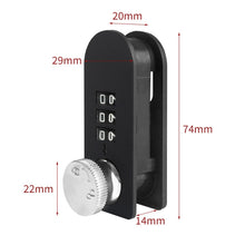 Load image into Gallery viewer, Home Drawer Locker Mechanical Dial And Quarter Turn Combination Lock, Left Turn, Right Turn