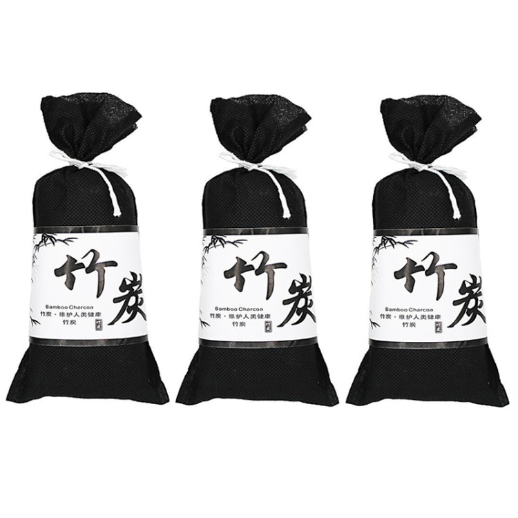 3Bags Bamboo Charcoal Air Purifying Bag For Refrigerators Wardrobes Car Formaldehyde Odor Removal Pack