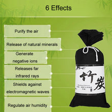 Load image into Gallery viewer, 3Bags Bamboo Charcoal Air Purifying Bag For Refrigerators Wardrobes Car Formaldehyde Odor Removal Pack