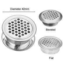 Load image into Gallery viewer, 35mm Furniture Cabinet Cooling Stainless Steel Double Sided Ventilation Hole Decorative Cover, 3pcs