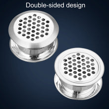 Load image into Gallery viewer, 35mm Furniture Cabinet Cooling Stainless Steel Double Sided Ventilation Hole Decorative Cover, 3pcs