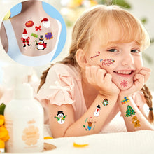 Load image into Gallery viewer, Colorful Christmas Tattoo Stickers Waterproof Holiday Party Children Disposable Tattoo Stickers