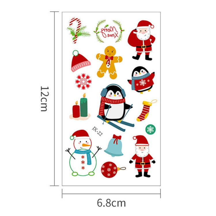 Colorful Christmas Tattoo Stickers Waterproof Holiday Party Children Disposable Tattoo Stickers