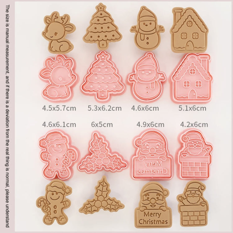 Christmas Biscuit Molds Cartoon 3D Pressing Fondant Cake Cookie Cutting Molds