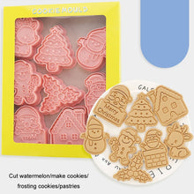 Load image into Gallery viewer, Christmas Biscuit Molds Cartoon 3D Pressing Fondant Cake Cookie Cutting Molds