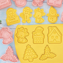 Load image into Gallery viewer, Christmas Biscuit Molds Cartoon 3D Pressing Fondant Cake Cookie Cutting Molds
