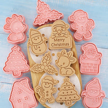Load image into Gallery viewer, Christmas Biscuit Molds Cartoon 3D Pressing Fondant Cake Cookie Cutting Molds