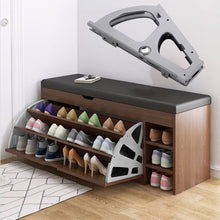 Load image into Gallery viewer, 1pair Concealed Shoe Rack Cold Rolled Steel Flap Mounting Fittings, Single Layer Black, Single Layer Gray, Double Layer Black, Double Layer Gray, Three Layer Black, Three Layer Gray