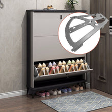 Load image into Gallery viewer, 1pair Concealed Shoe Rack Cold Rolled Steel Flap Mounting Fittings, Single Layer Black, Single Layer Gray, Double Layer Black, Double Layer Gray, Three Layer Black, Three Layer Gray