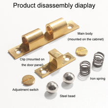 Load image into Gallery viewer, 2pcs Cabinet Magnetic Spring Buckle Ball Door Sucker, Small Gold, Medium Gold, Large Gold, Extra Large Gold, Small Silver, Medium Silver, Large Silver, Extra Large Silver