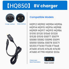 Load image into Gallery viewer, For Philips Shaver HQ850 8V USB Charging Cable Power Cord, HQ850 8V