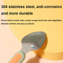 Load image into Gallery viewer, Multi-function Double-head Baby Food Spoon Baby Tableware Fruit Scraper Spoon