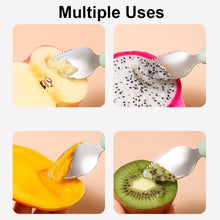 Load image into Gallery viewer, Multi-function Double-head Baby Food Spoon Baby Tableware Fruit Scraper Spoon
