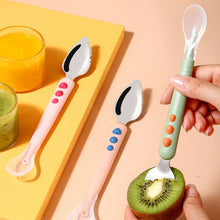 Load image into Gallery viewer, Multi-function Double-head Baby Food Spoon Baby Tableware Fruit Scraper Spoon