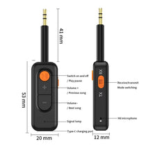 Load image into Gallery viewer, 2-in-1 Receiver Bluetooth Transmitter with Call Aux Car Bluetooth Adapter, 2-in-1