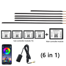 Load image into Gallery viewer, Car Hidden Acrylic LED Colorful Decorative Atmosphere Light Strip, 6 in 1, 10 in 1, 14 in 1, 18 in 1, 22 in 1