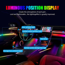 Load image into Gallery viewer, Car Hidden Acrylic LED Colorful Decorative Atmosphere Light Strip, 6 in 1, 10 in 1, 14 in 1, 18 in 1, 22 in 1