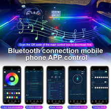 Load image into Gallery viewer, Car Hidden Acrylic LED Colorful Decorative Atmosphere Light Strip, 6 in 1, 10 in 1, 14 in 1, 18 in 1, 22 in 1