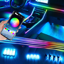 Load image into Gallery viewer, Car Hidden Acrylic LED Colorful Decorative Atmosphere Light Strip, 6 in 1, 10 in 1, 14 in 1, 18 in 1, 22 in 1