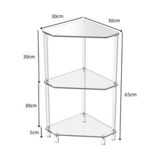 Load image into Gallery viewer, Polygonal 3-Tier Acrylic Wall Corner Table For Living Room Kitchen Bathroom Storage, YX140