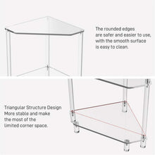 Load image into Gallery viewer, Polygonal 3-Tier Acrylic Wall Corner Table For Living Room Kitchen Bathroom Storage, YX140