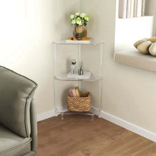 Load image into Gallery viewer, Polygonal 3-Tier Acrylic Wall Corner Table For Living Room Kitchen Bathroom Storage, YX140