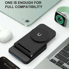 Load image into Gallery viewer, S90-3 3-in-1 Magnetic Folding Wireless Charger Phone Earphone Watch Fast Charging Stand