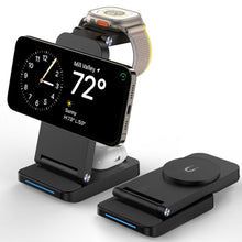 Load image into Gallery viewer, S90-3 3-in-1 Magnetic Folding Wireless Charger Phone Earphone Watch Fast Charging Stand
